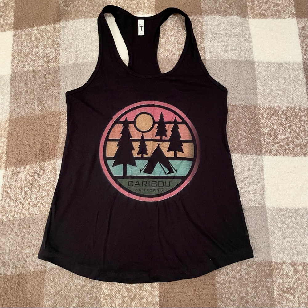 Caribou California - Graphic Flowy Racerback Tank - NWOT